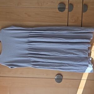 Lauren Manoogian Bateau Neck Tent Dress, Grayish Purple Flowy Midi Dress, Sz 1